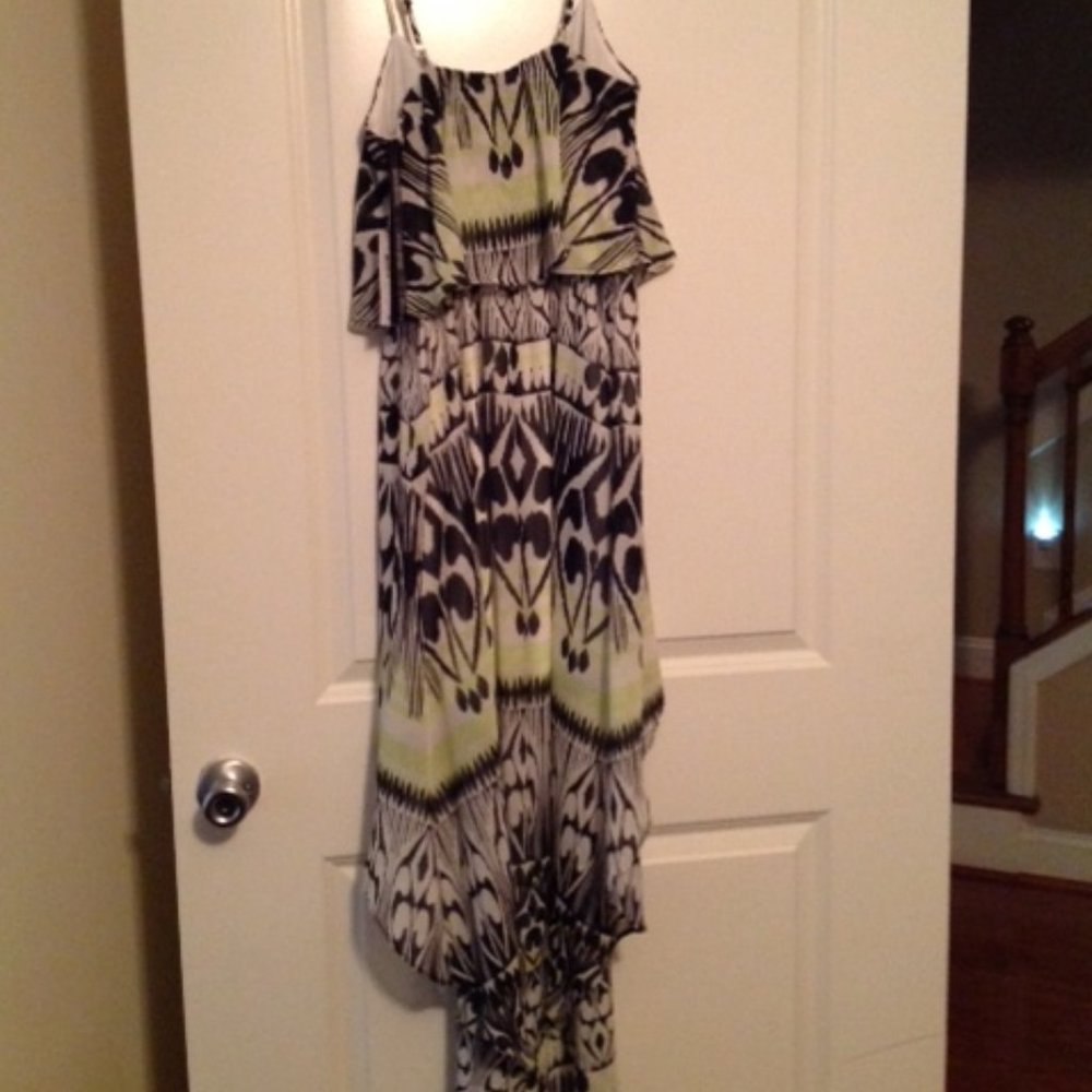 BISOU BISOU LIME, WHITE & BLACK SUNDRESS